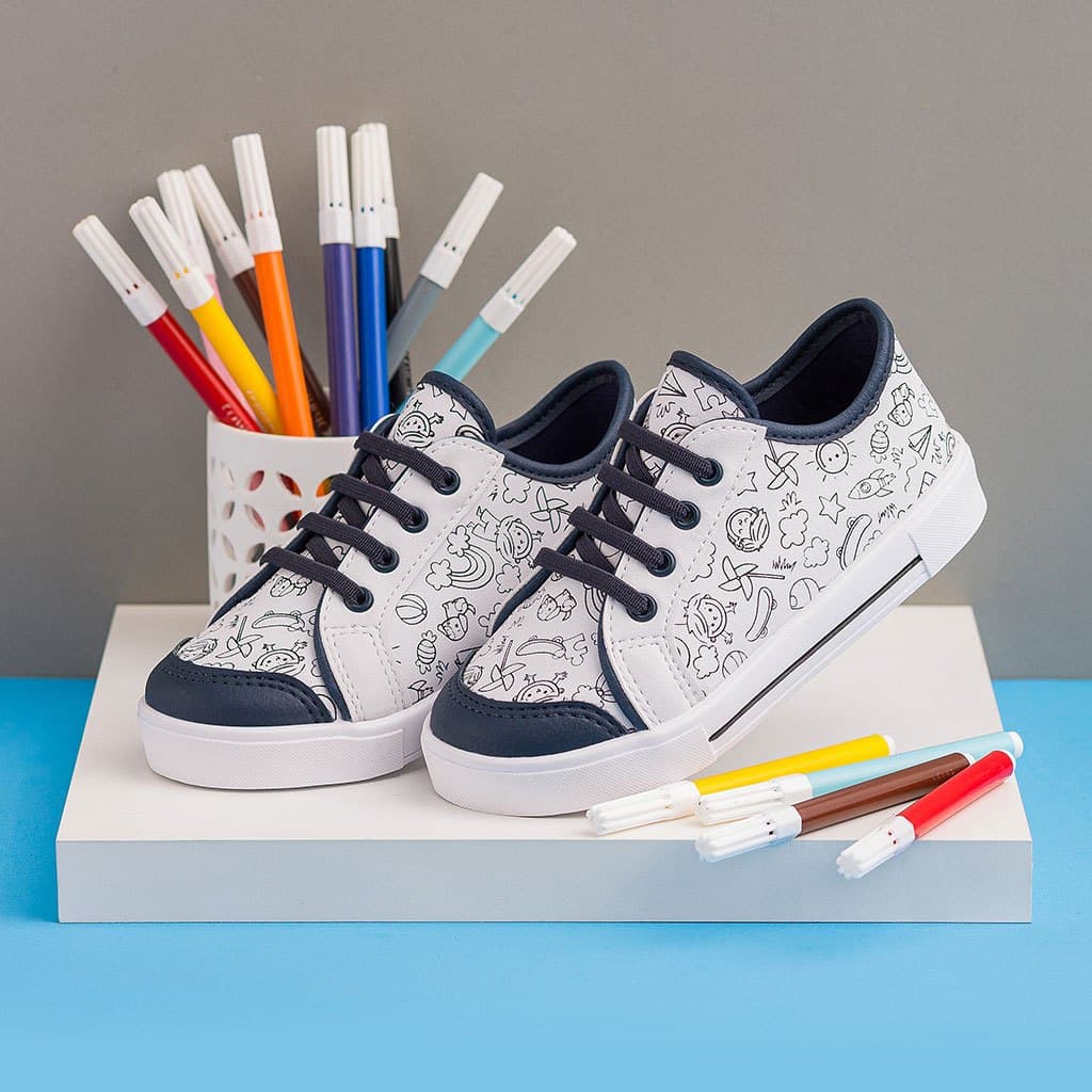 Tênis Infantil Pinokio Estampado Para Colorir