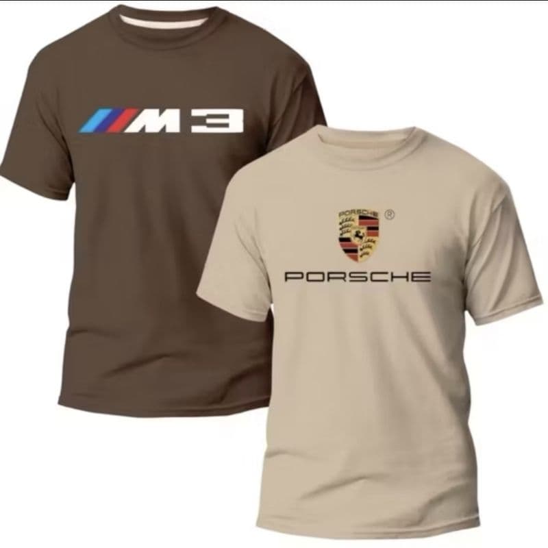 Kit 2 Camiseta Masculina Porche M3 Streetwear 100%Algodão
