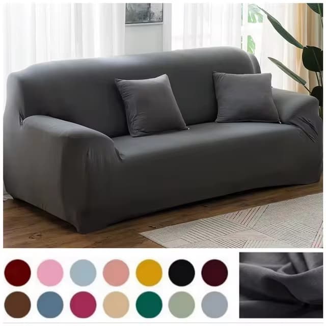 Capa De Sofá Lisa Avulsa 1/2/3/4  Lugares Diversas Cores Envio Imediato Ajustável Proteção Completa