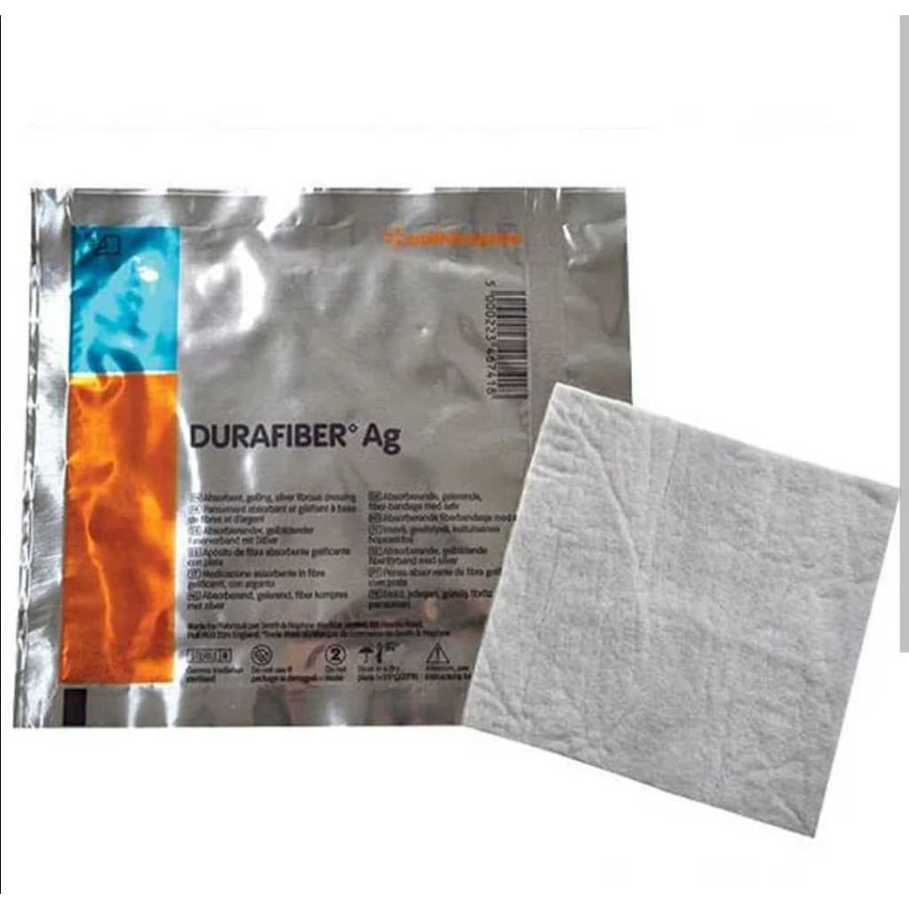 Curativo Durafiber Ag Antimicrobiano Com Prata Smith & Nephew - 1 Unidade. Tamanho 15x15cm