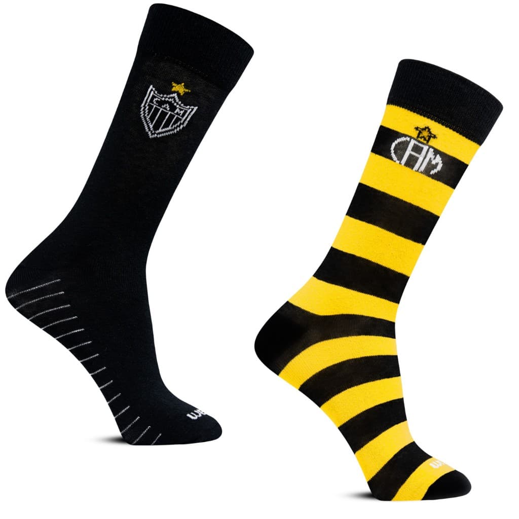 Kit 2 Pares Meia Casual Oficial Clube Atlético Mineiro