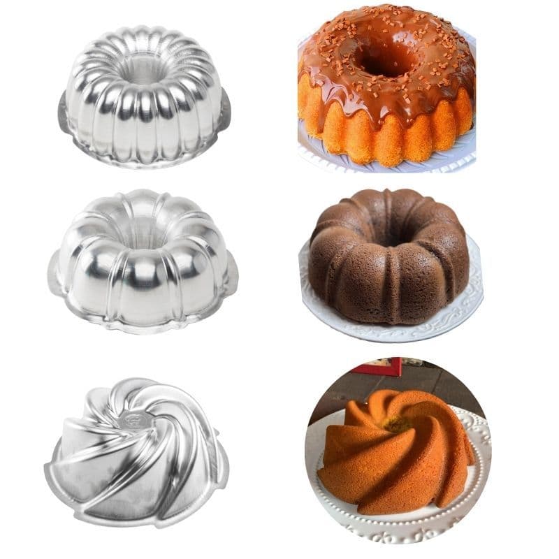 Kit 3 Formas Suiça Decorada 3 Peças 18cm Marca Caparroz - n01 - n02 - Vulcão