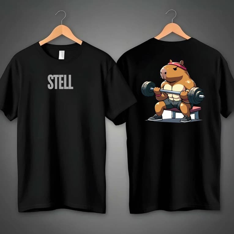 Camiseta Premium Básica T-shirt  Camisa Capivara maromba 100% Algodão treino capybara