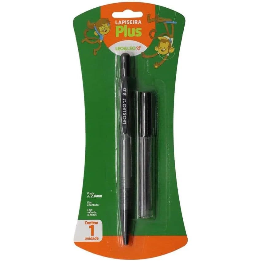 Lapiseira Plus 2.0 + Mina com 8 pontas Blister leoeleo Material Escolar, Escritório