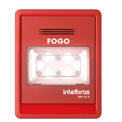 Sinalizador Audiovisual Endereçável Sav 521e Intelbras