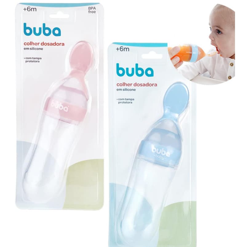 Colher Dosadora da Buba para Introdução Alimentar Papinha Vitamina Sopas Menina e Menina