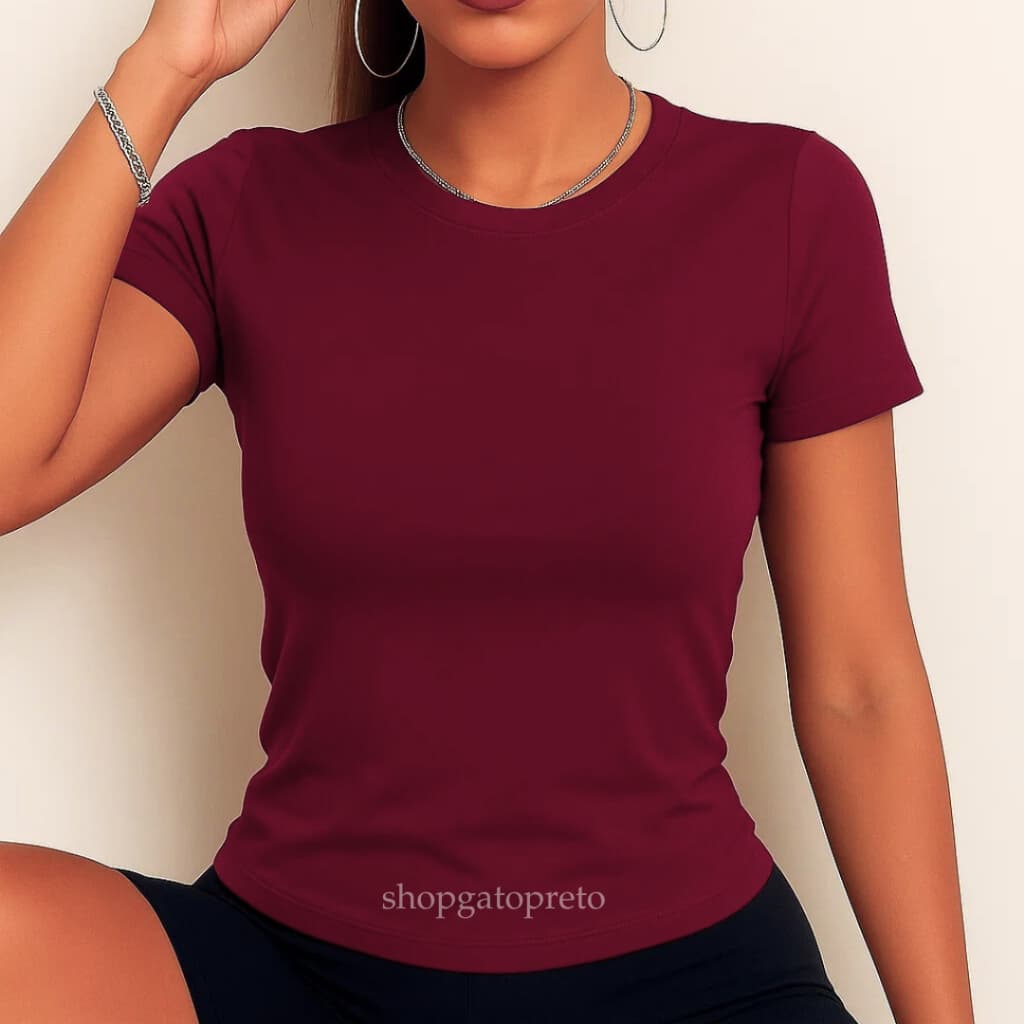 Camiseta Feminina Academia Dry Fit Lisa Treino Musculação Corrida CrossFit
