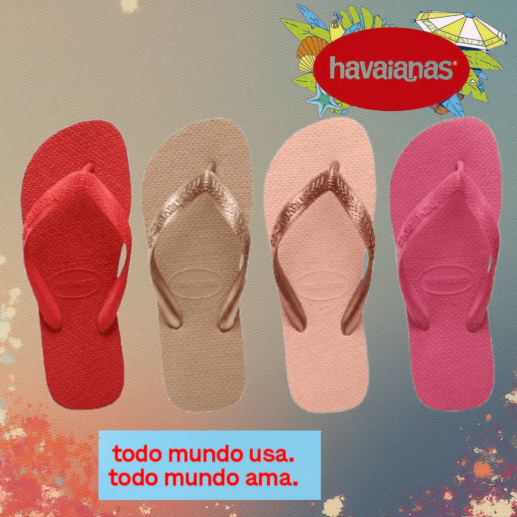 Chinelo Havaianas Top Tons Original Vermelho Rubi Rose Gold Rosa Ballet Rosa Flux Feminino Original