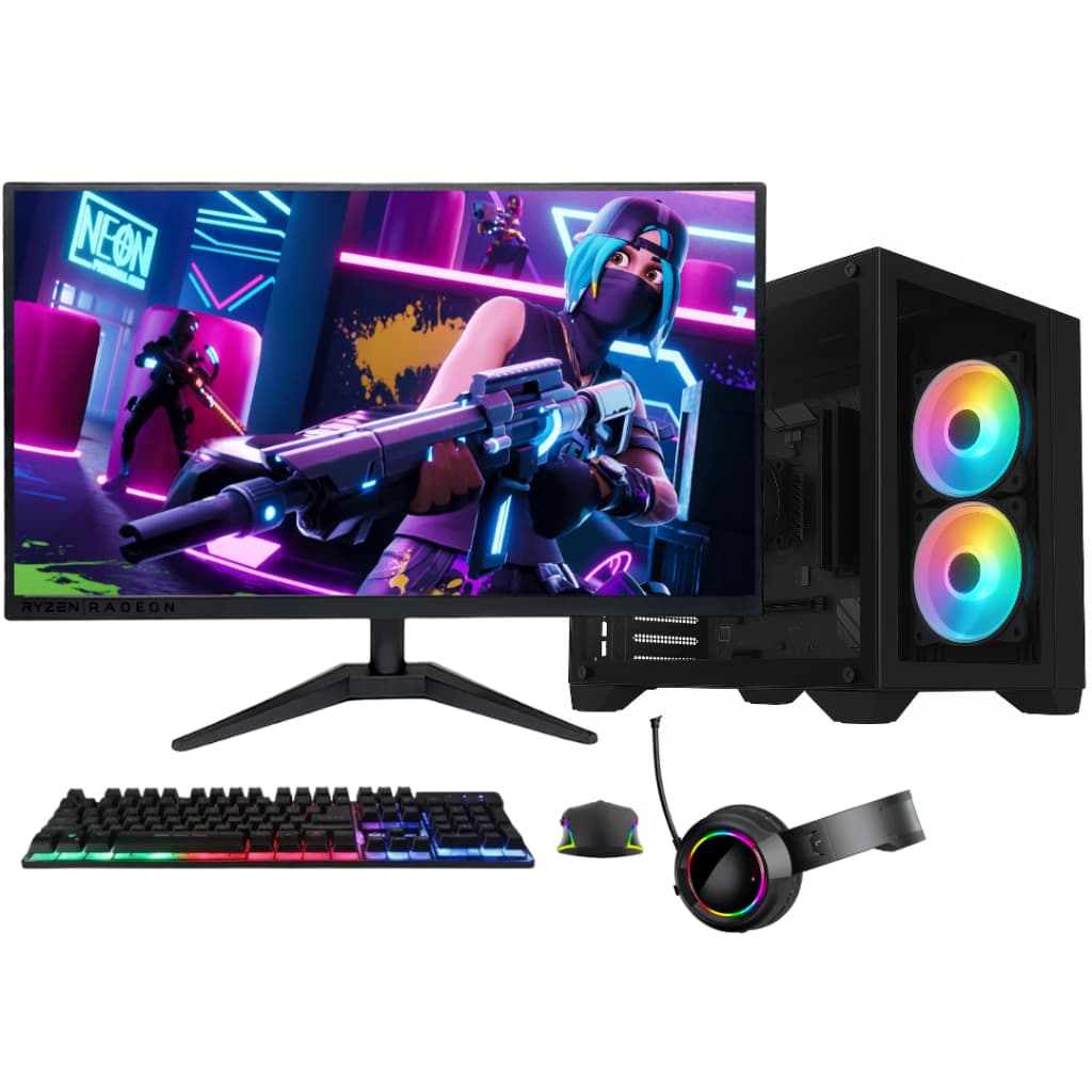 PC Gamer Completo BluePC FORCE, Ryzen 5, Radeon RX, 32GB, SSD 1TB, 500W, Monitor 23" - PGBP-FOR135