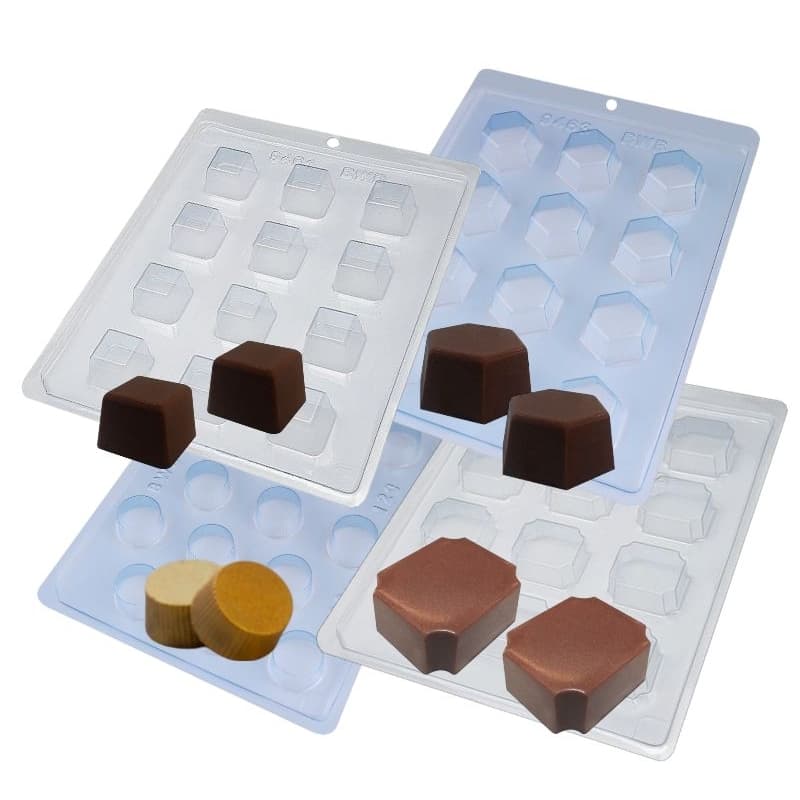 Kit 4 formas simples BWB - BOMBONS GLAMOUR/DOCES FINOS