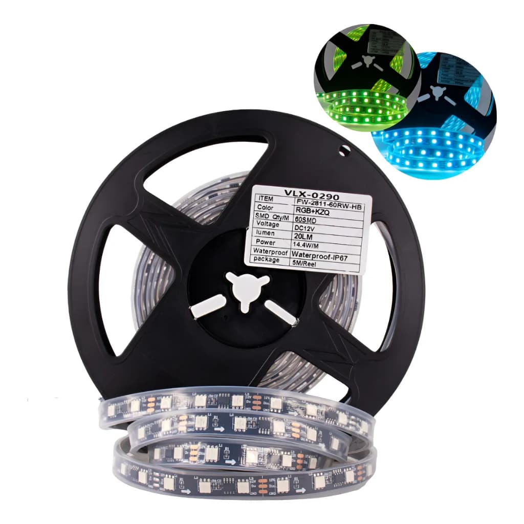 Fita Led Ws2811 Endereçável 12v 5m 300leds Silicone Ip67