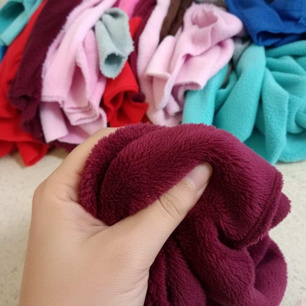 5 Kg De retalho mantinha soft Microfibra LISAS de 40 à 80cm largura várias cores - ENVIO IMEDIATO!!!