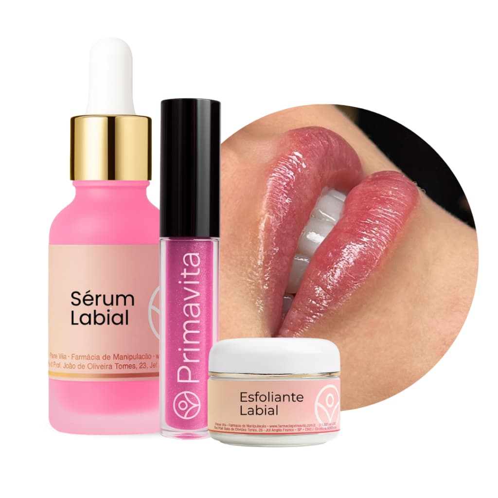 Kit HydraLips HydraGloss com 5 unidades de gloss Microagulhamento Labial Profissional