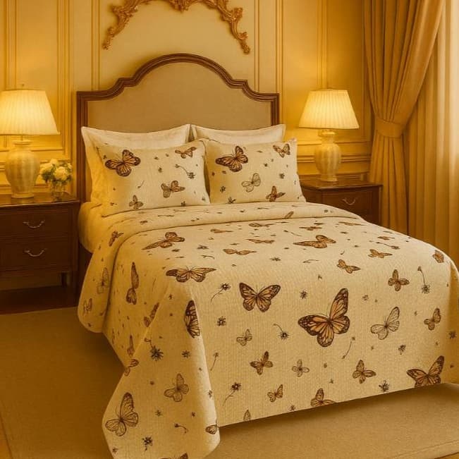 Kit Cobre Leito Colcha Solteiro Casal Queen King 3 Peças Estampada  Porta Travesseiro Gigante