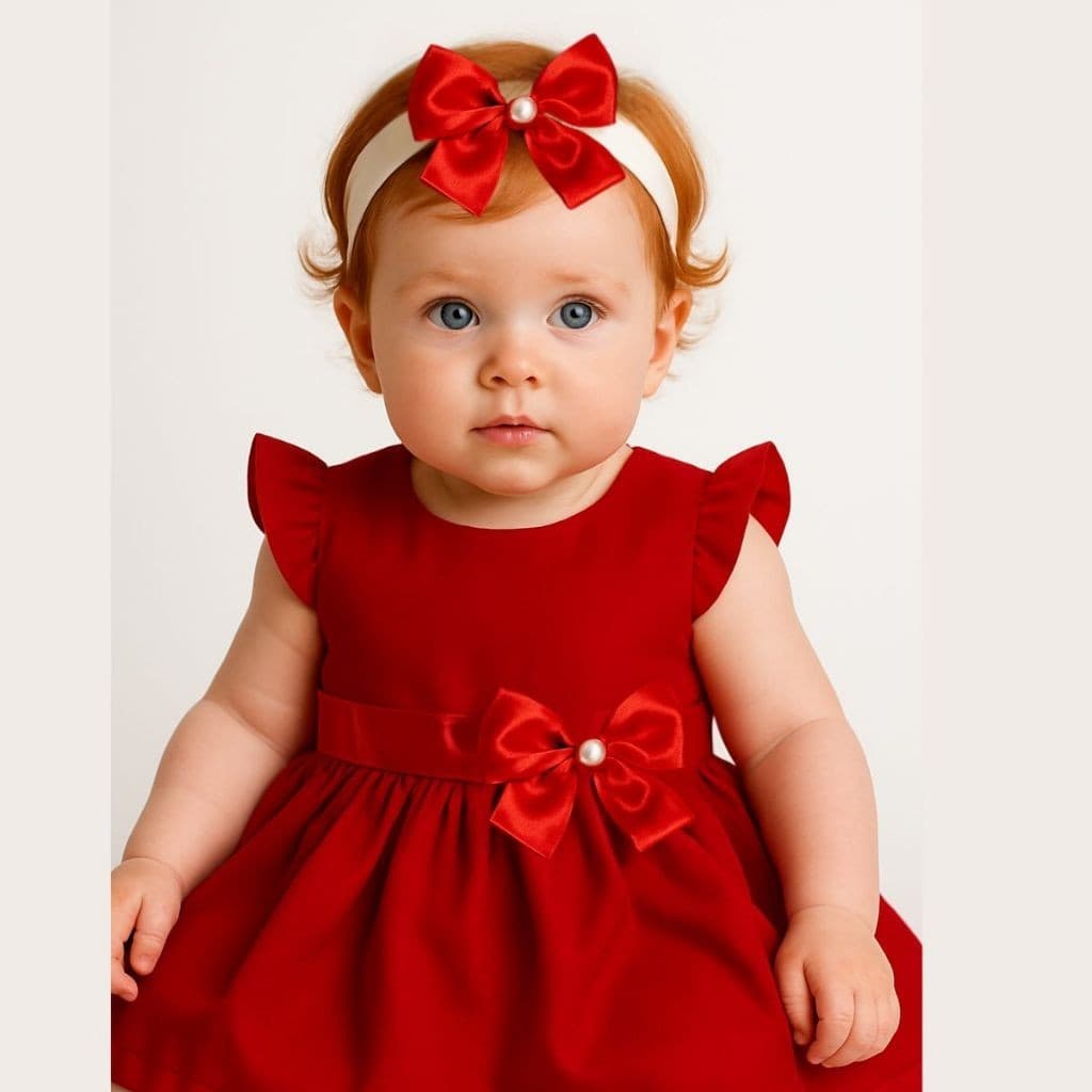 Vestido Princesa Bebê Luxo com Tiara 100% Algodão Roupinha Festa Batizado Aniversário Natal Reveion Chá Várias Cores