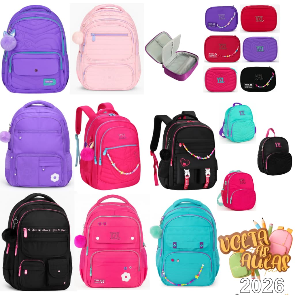 Mochila Feminina Escolar Universitária De Viagem Bolsa Grande Capacidade Moda Casual estojo