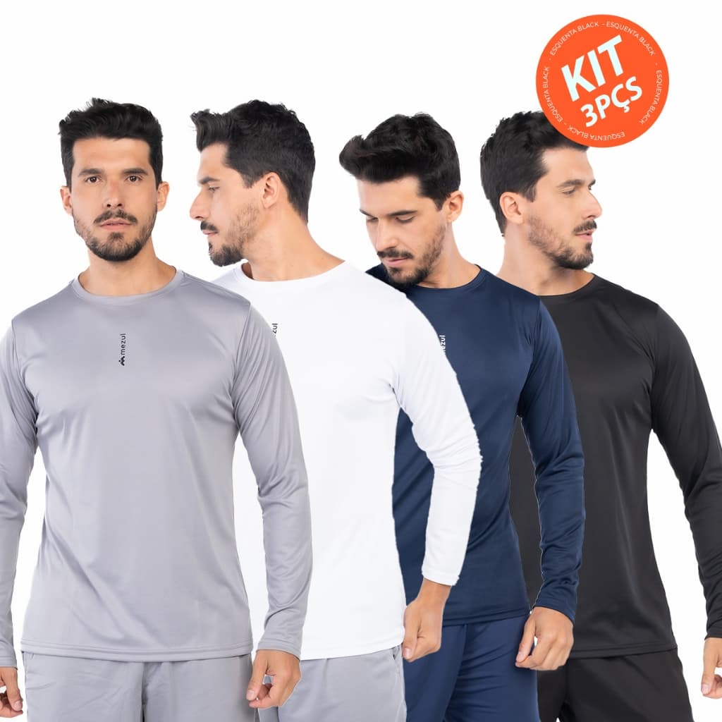Camisa Térmica Uv 30+ Segunda Pele Camiseta Blusa Malha Fria Academia Esportes ST107-A