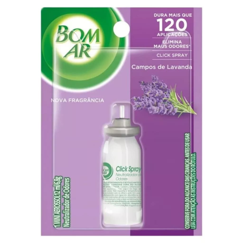 Neutralizador de Odores Bom Ar Click Lavanda 12ml Spray