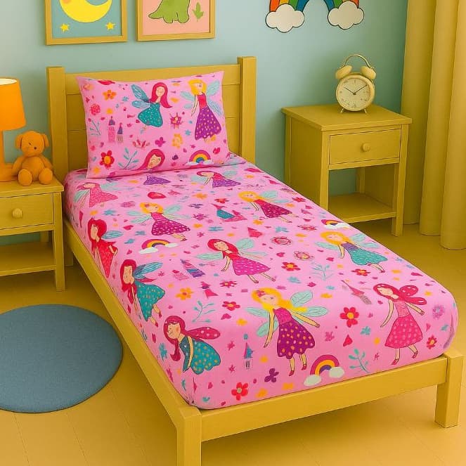 Jogo de Lençol Infantil Solteiro 02 Peças Microfibra Estampada Estampas Para Menino e Menina