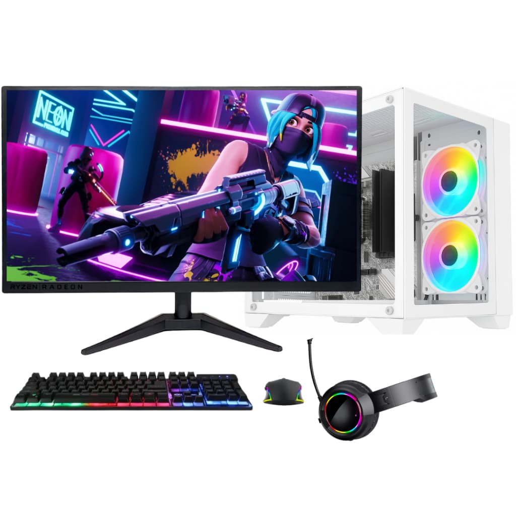 PC Gamer Completo BluePC FORCE, Ryzen 5, Radeon RX, 16GB, SSD 1TB, 500W, Monitor 23" - PGBP-FOR151