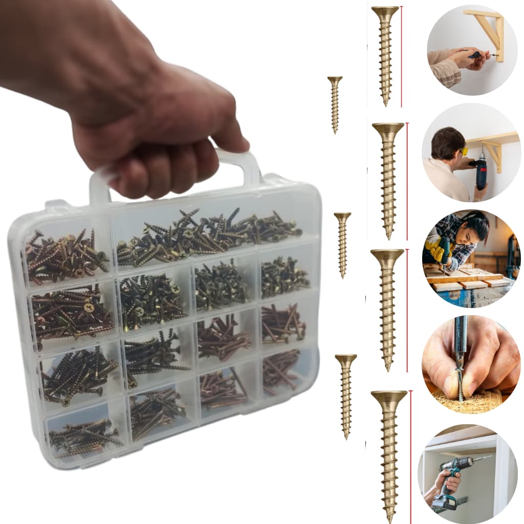 Kit De Parafusos 4mm Ciser Com Maleta Organizadora 700 Peças