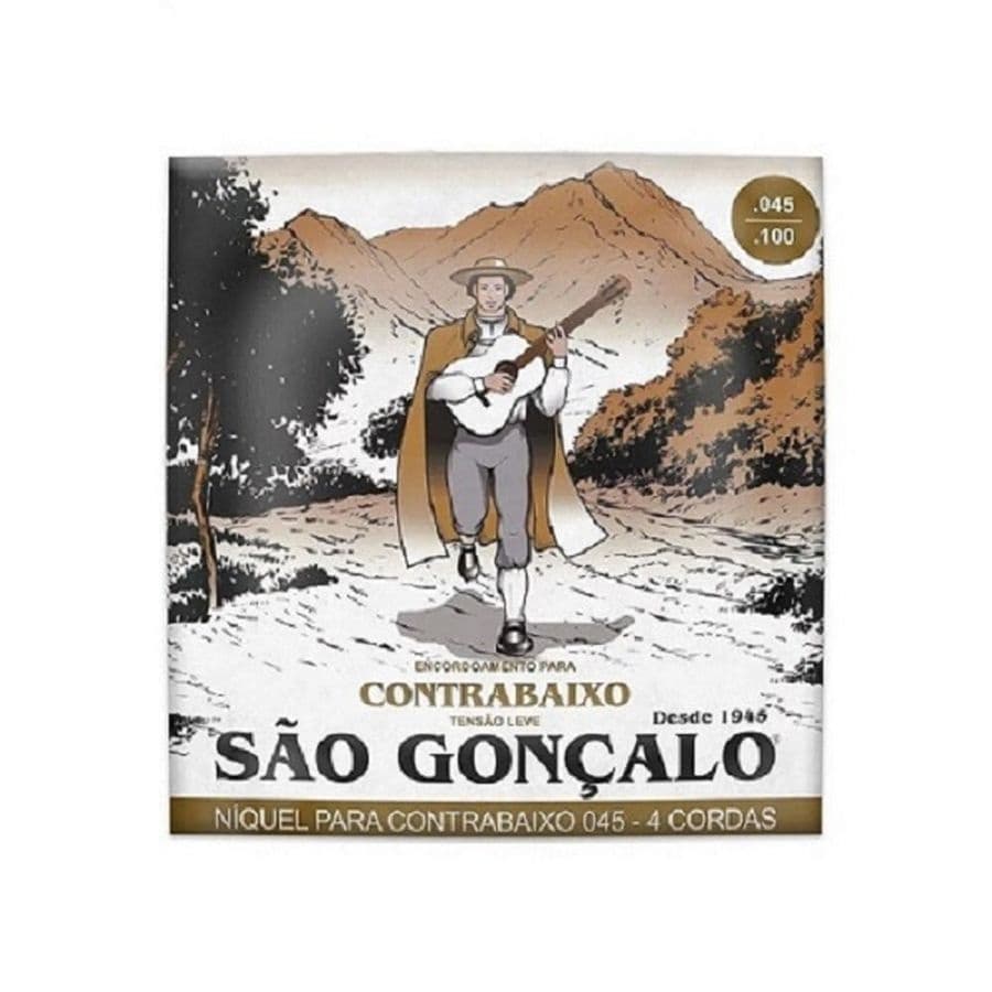 Encordoamento São Gonçalo Contrabaixo Com  4 Cordas 045 Tensão Leve 11028