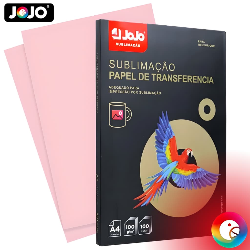 JOJO Papel Sublimático Fundo Rosa Resinado A4 Papel para Sublimação A4