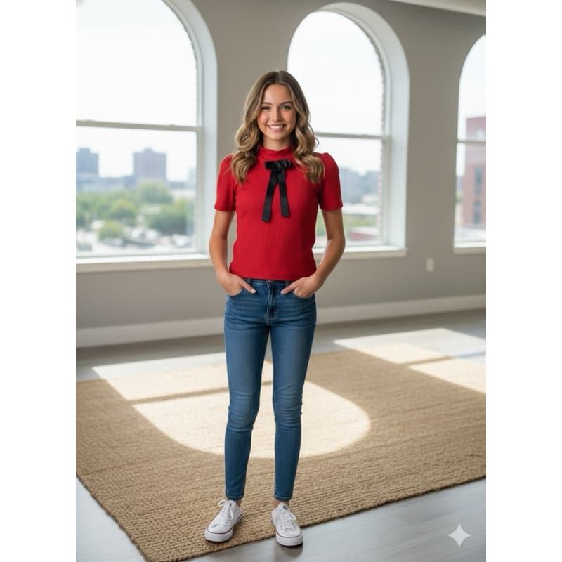 Blusa juvenil canelada Natal