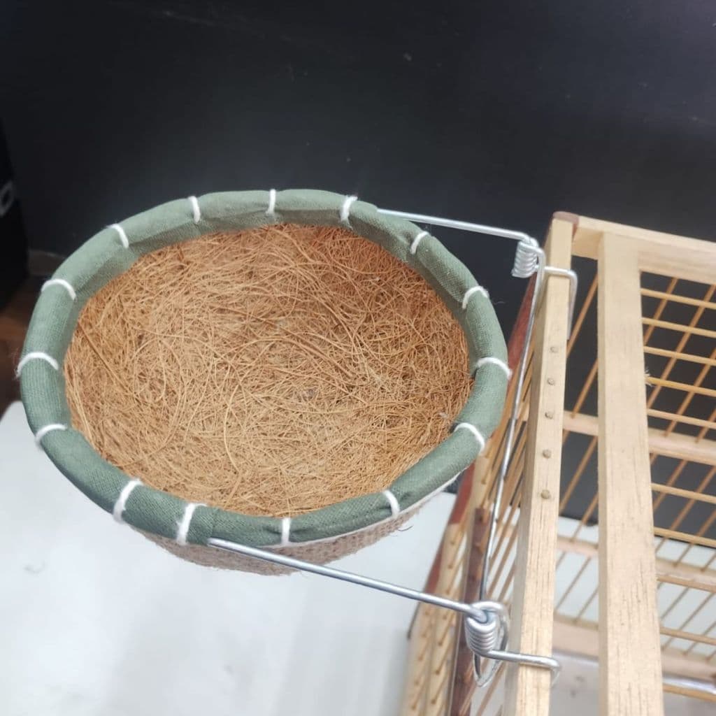 Ninho para Trinca Ferro bordas reforçadas e trançadas na fibra de coco