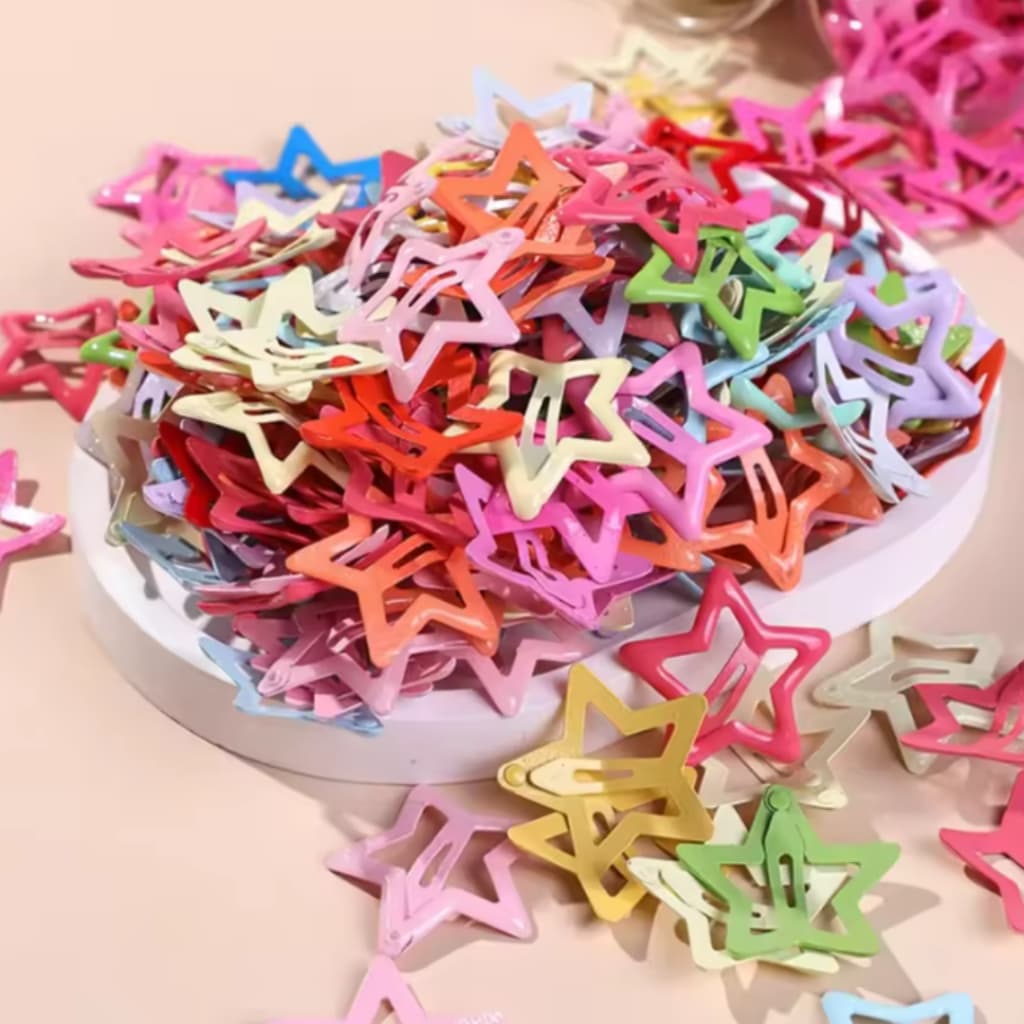 Acessórios de Cabelo Estrela Tic Tac Penteados Criativos 15/30/45 e 60 Peças