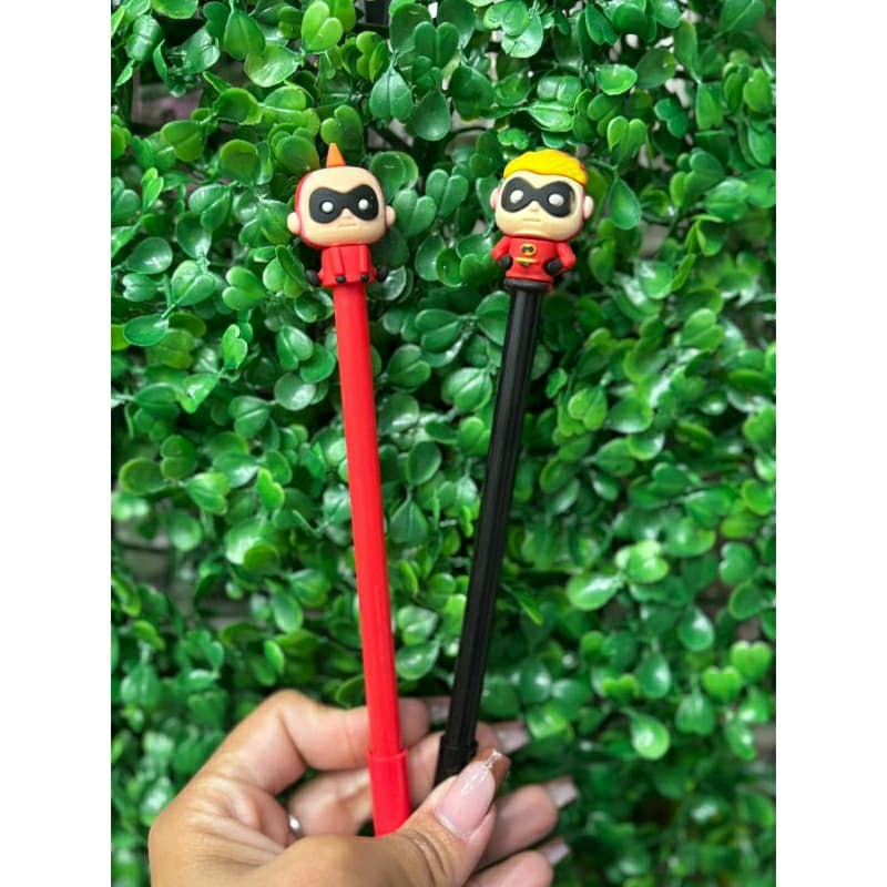 Caneta "Os Incríveis" ponta fina de gel/ papelaria fofa