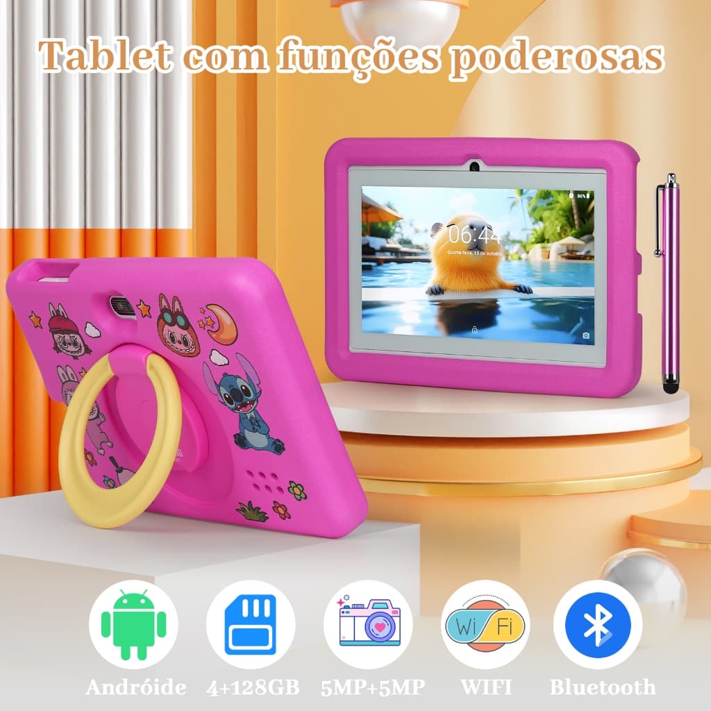 Tablet Infantil Crianças Educativo Android Youtube 128gb 7 inch