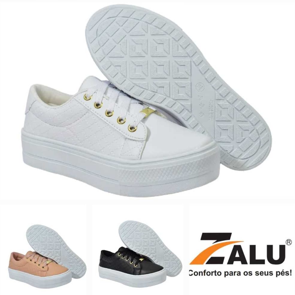 Tênis Plataforma Casual Feminino/Dia a Dia/Confortavel