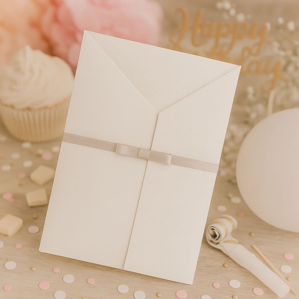 Envelopes KRAFT E BRANCO Modelo V - Para casamentos, festas e convites