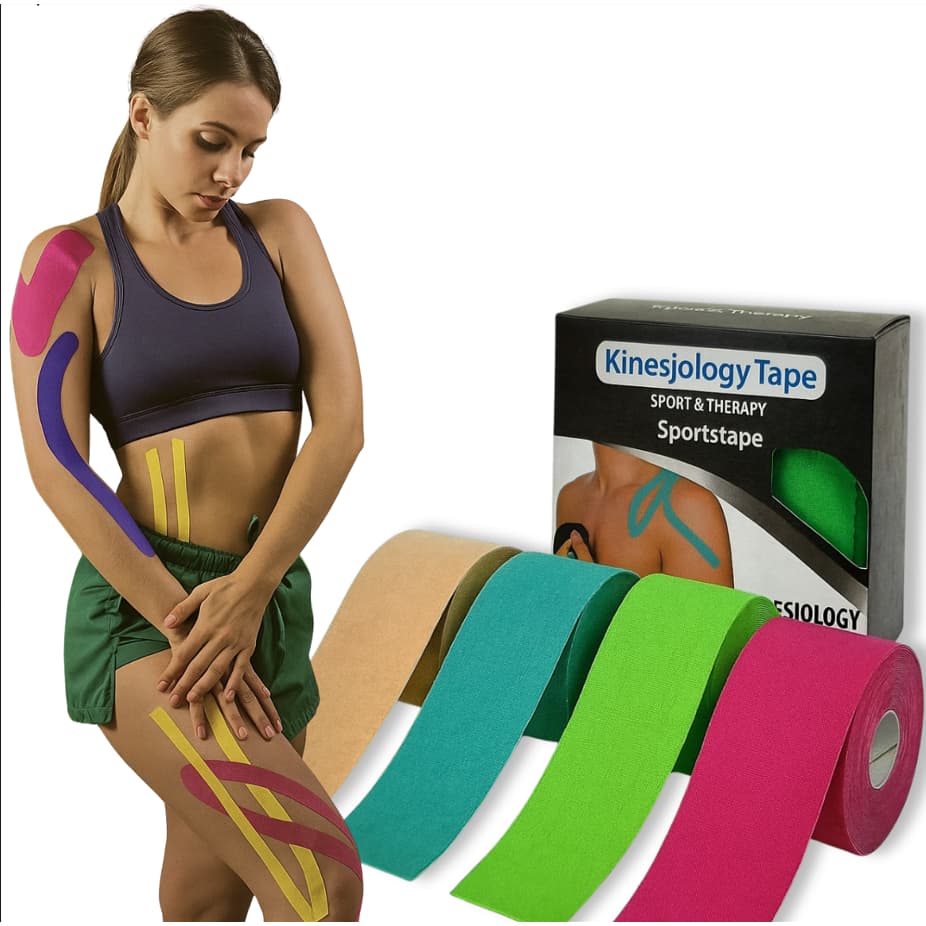Fita Kinesio Bandagem Elastica Adesiva para Dor Muscular e Prevenção de Lesões