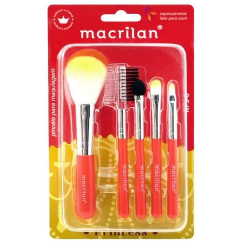 Kit Pincéis Para Maquiagem Macrilan Princesa