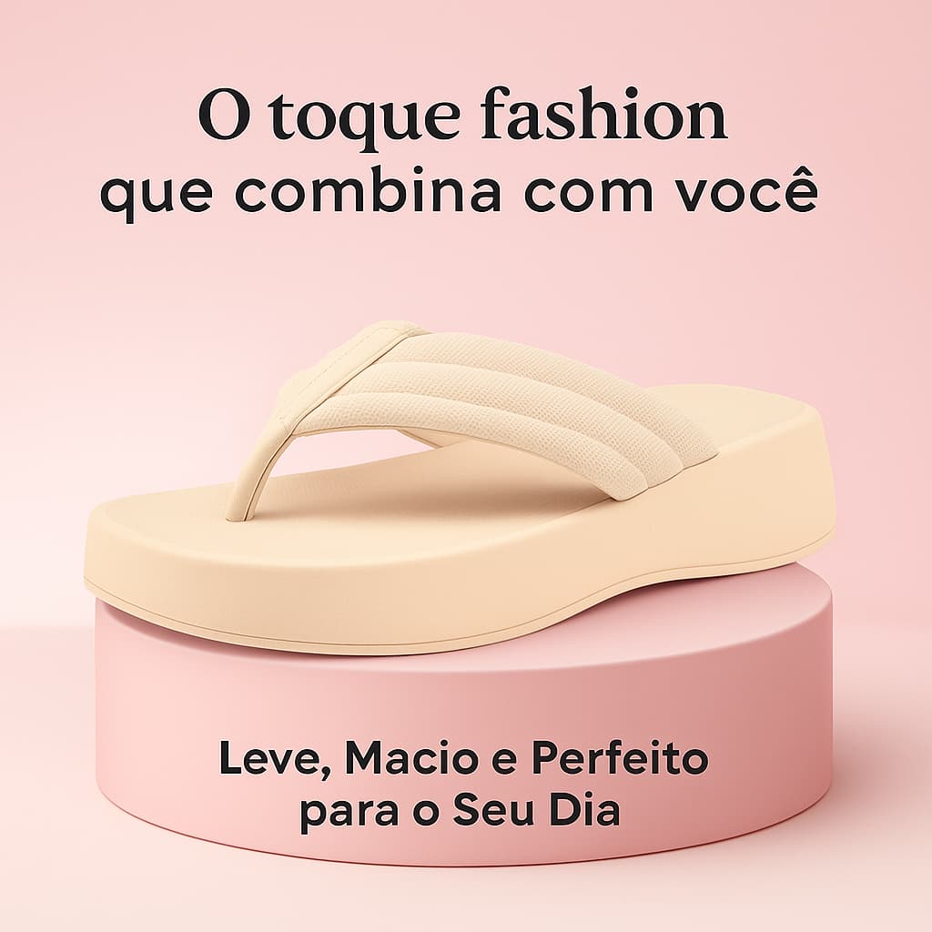Chinelo Plataforma Feminino Conforto e Estilo, Para Seus Momentos Casuais