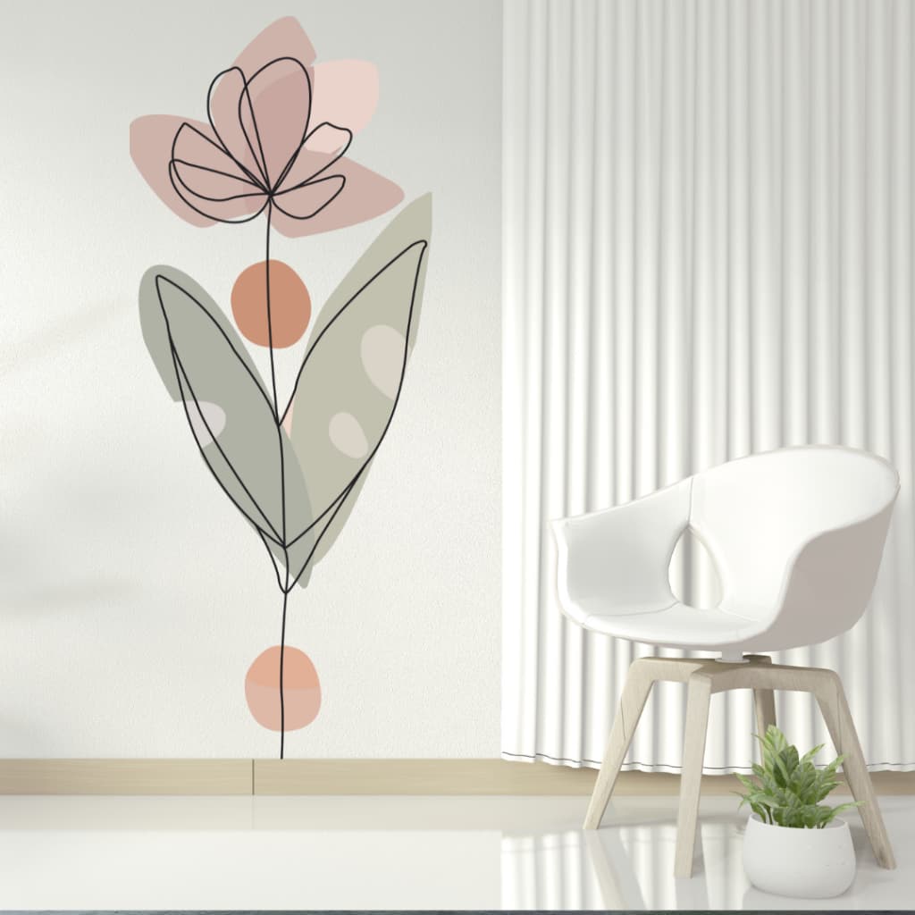 Papel De Parede Adesivo Decorativo Floral Folhas Colorido Papel de Parede Sala Cozinha Quarto
