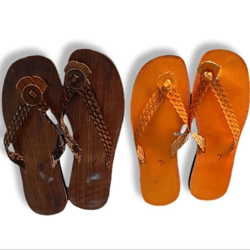 Chinelo rasteirinha Percata Alpercata sandália Couro legítimo tradicional
