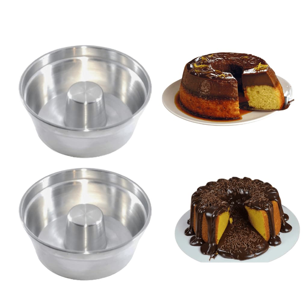 Kit 2 Formas para Bolo Airfryer – Alumínio Forte e Compatível com Todas