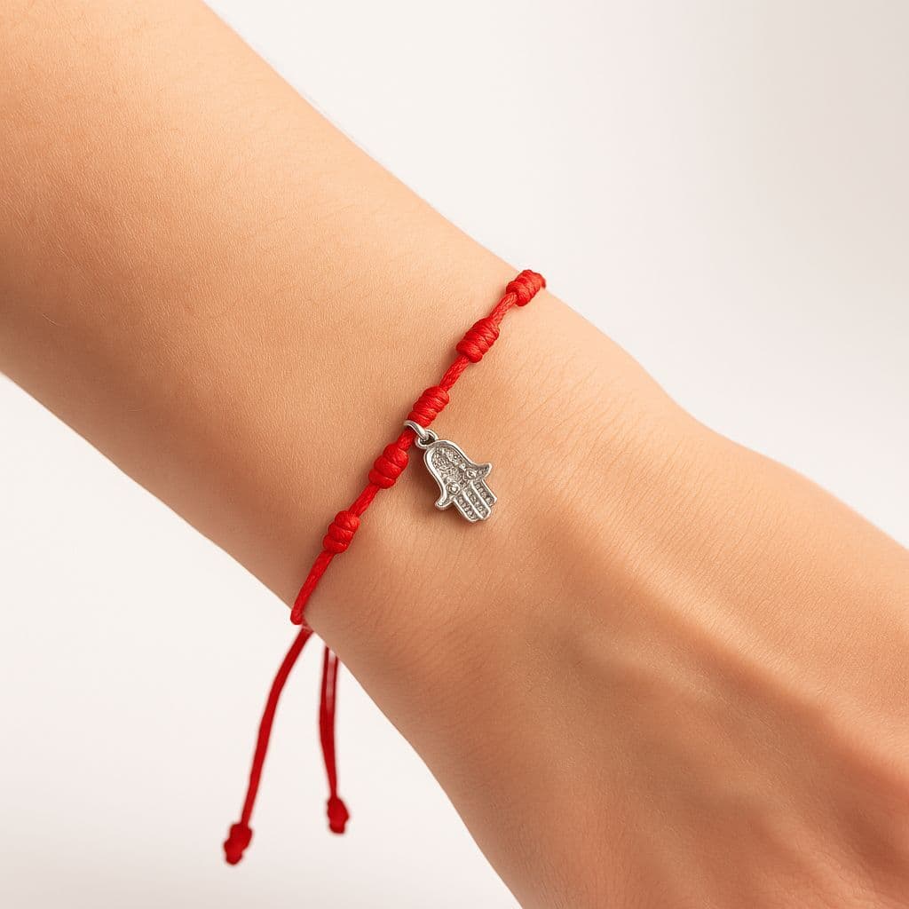 Pulseira 7 Nós com Mão de Fátima – Proteção, Fé e Boas Energias Todos os Dias! ❤️✨