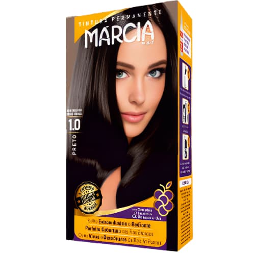 Tintura 1.0 Permanente Liquida Marcia Preto Intenso  30ml