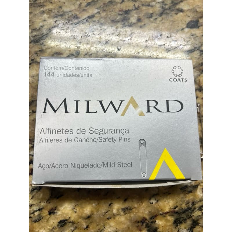 Alfinetes de Segurança 50mm Milward corrente- 144 unidades
