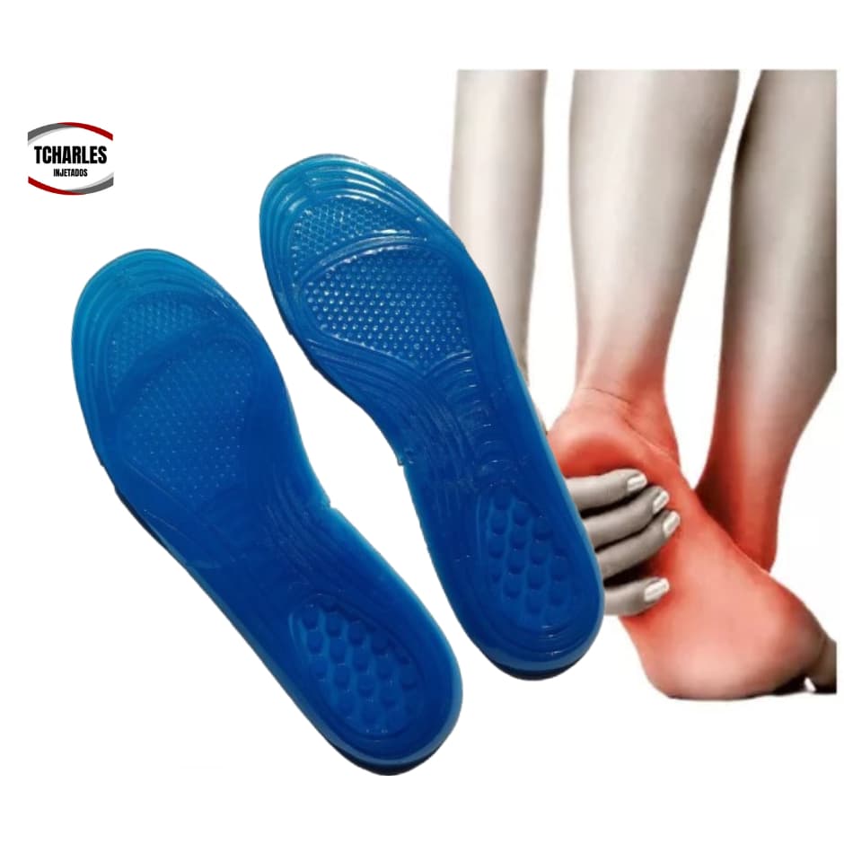 Palmilha ortopédica para Dores nos Pés ou Meia Palmilha calcanheira em Gel de Silicone