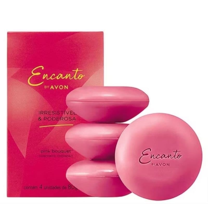 Caixa de Sabonete Avon Encanto c/4Un 80g - Fragrâncias