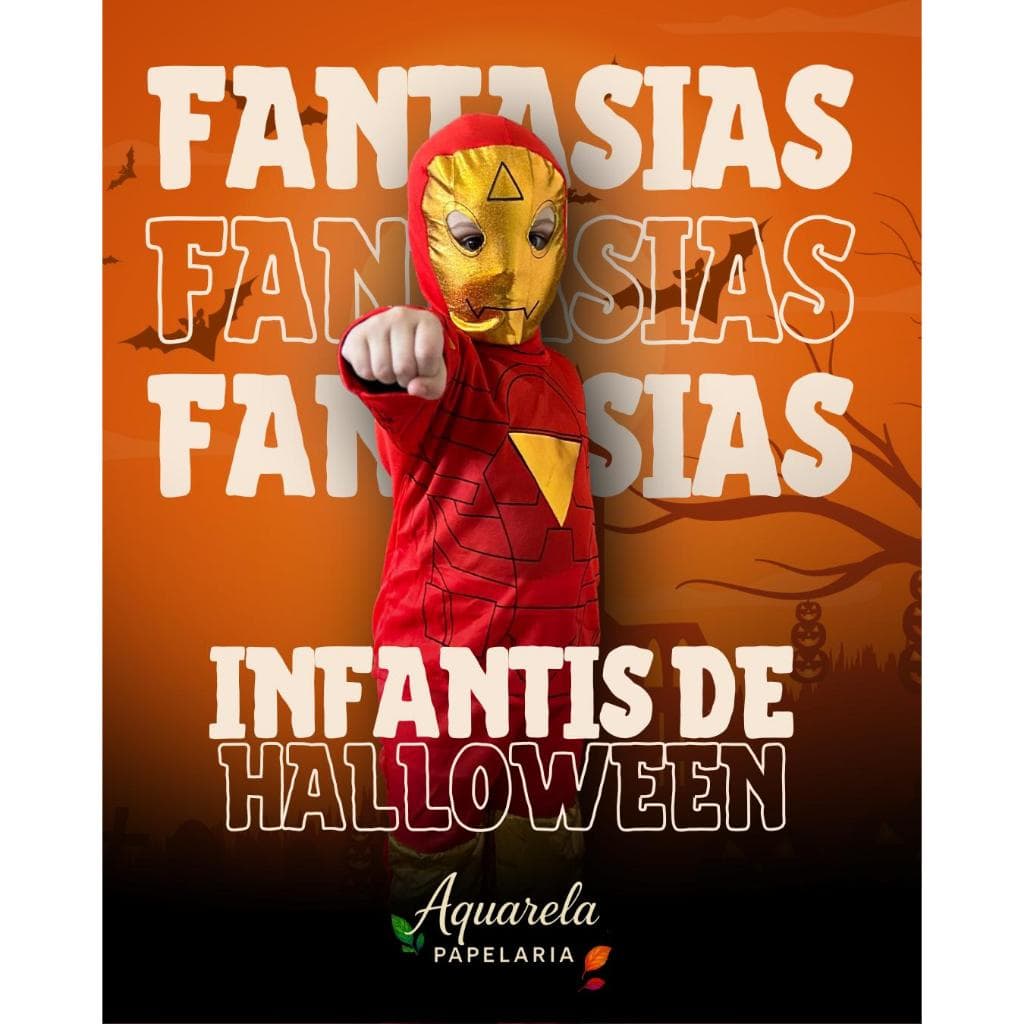 FANTASIA HOMEM DE FERRO HERÓIS IRON MAN HALLOWEEN DIA DAS BRUXAS FANTASIA HERÓIS