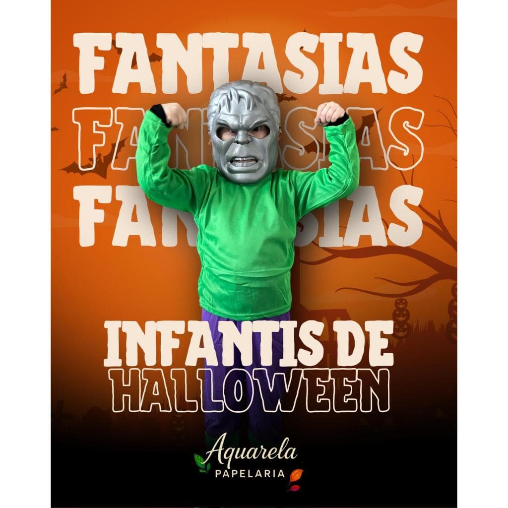 FANTASIA HULK CALÇA E BLUSA HALLOWEEN DIA DAS BRUXAS HERÓIS