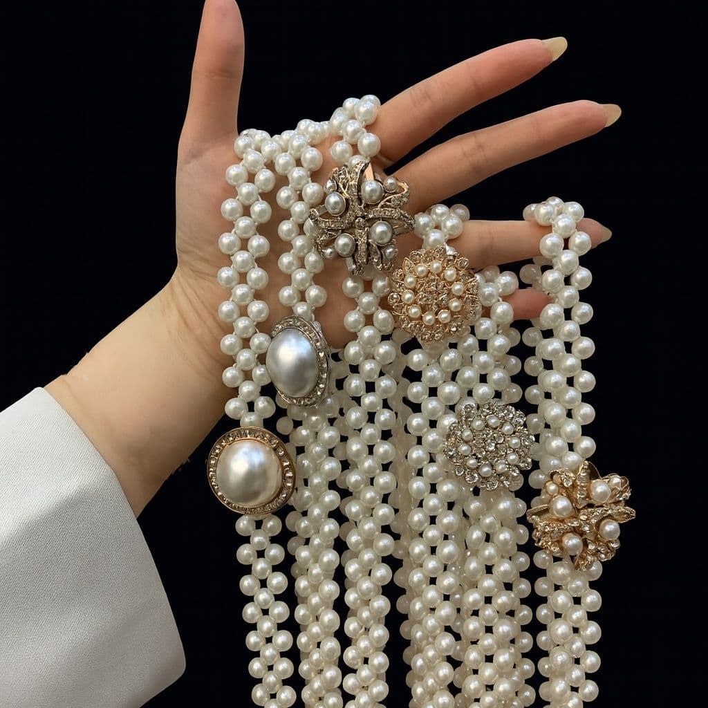 Cinto Pérola Com Elástico Brilho Brilhante Strass Com Trançados Moda Presentes Para Festa Ano Novo