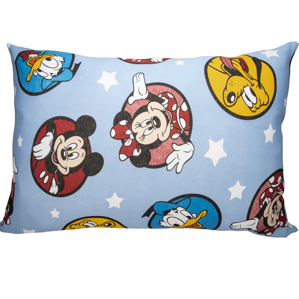 Fronha Avulsa KazzaVip Malha 100% Algodão Disney Estampada Mickey e Sua Turma 48cmx68cm Azul
