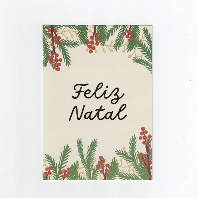Cartão de Natal 10x15cm, Presente, Agradecimento, Mensagem Feliz Natal  1 Unidades - Cartões Gigantes